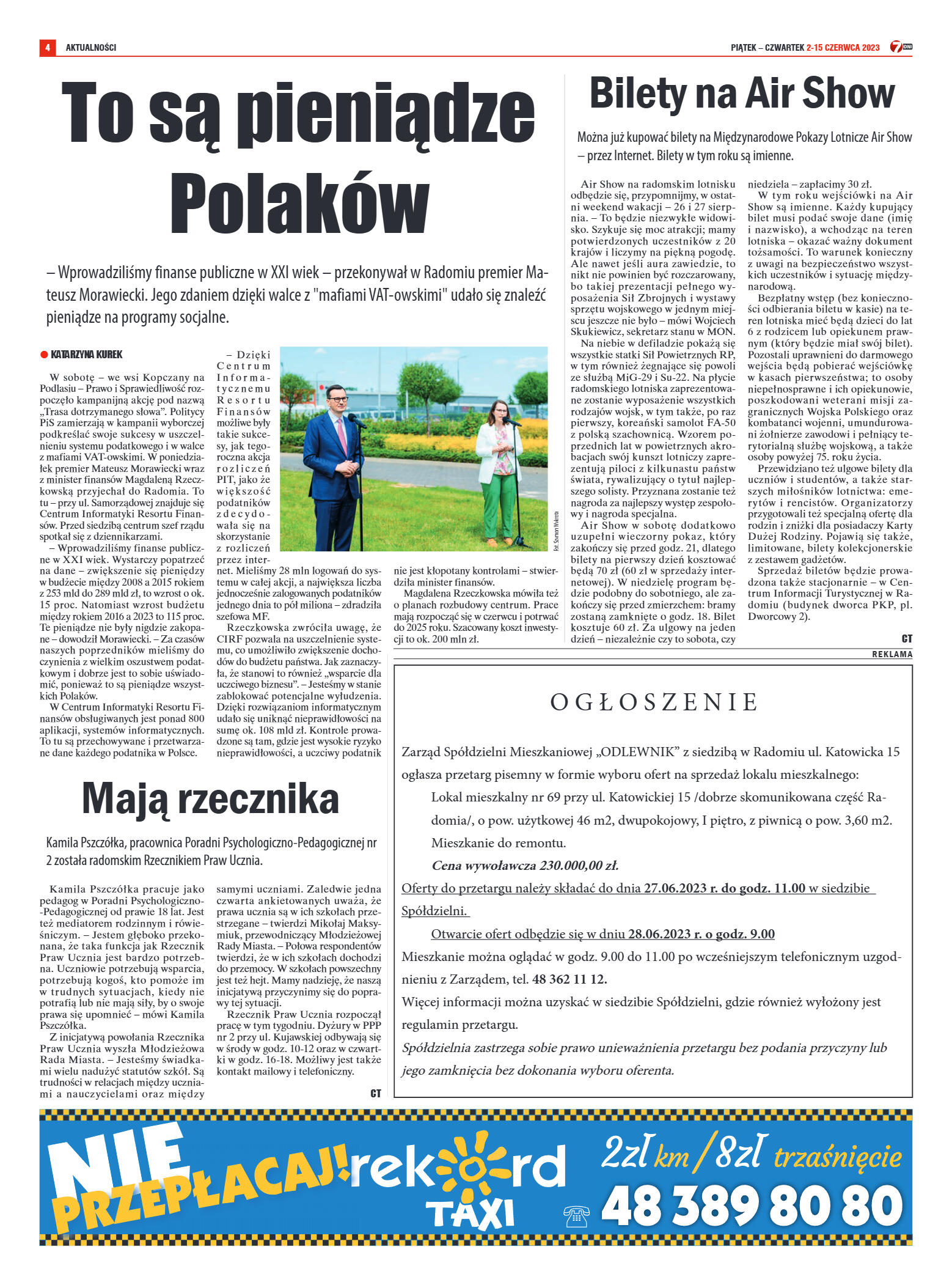 Tygodnik "7 Dni" nr 865 z dn. 02.06.2023 r. - strona 4