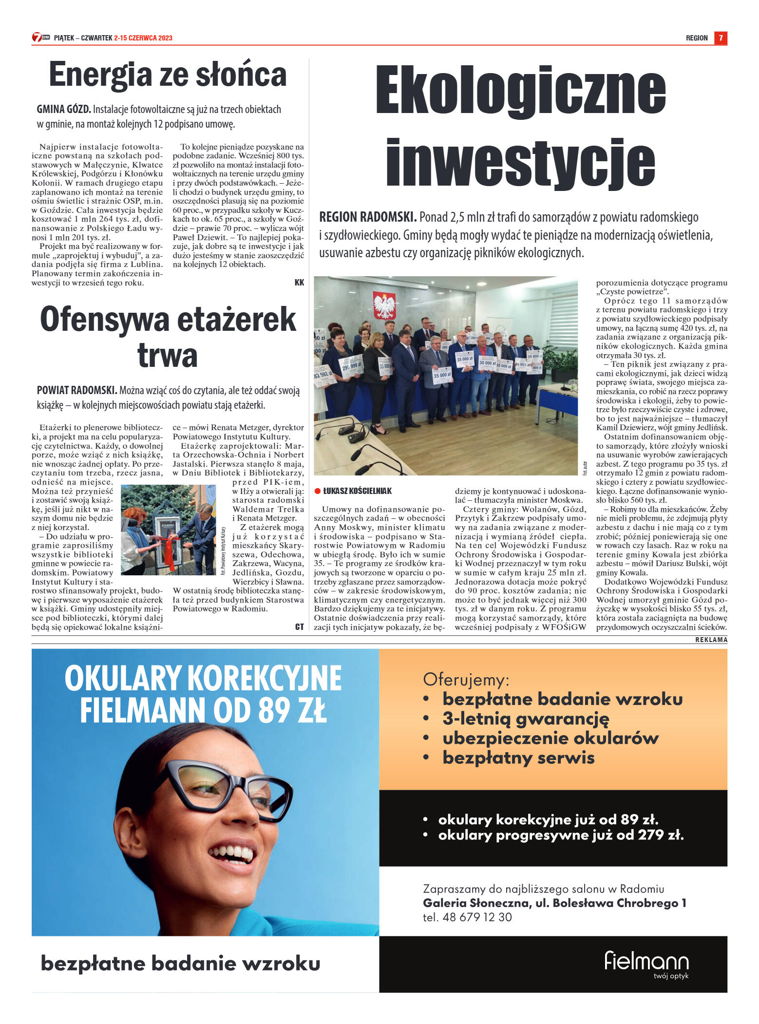 Tygodnik "7 Dni" nr 865 z dn. 02.06.2023 r. - strona 7