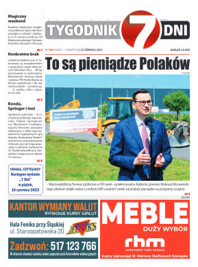Tygodnik "7 Dni" nr 865 z dn. 02.06.2023 r. - strona 1