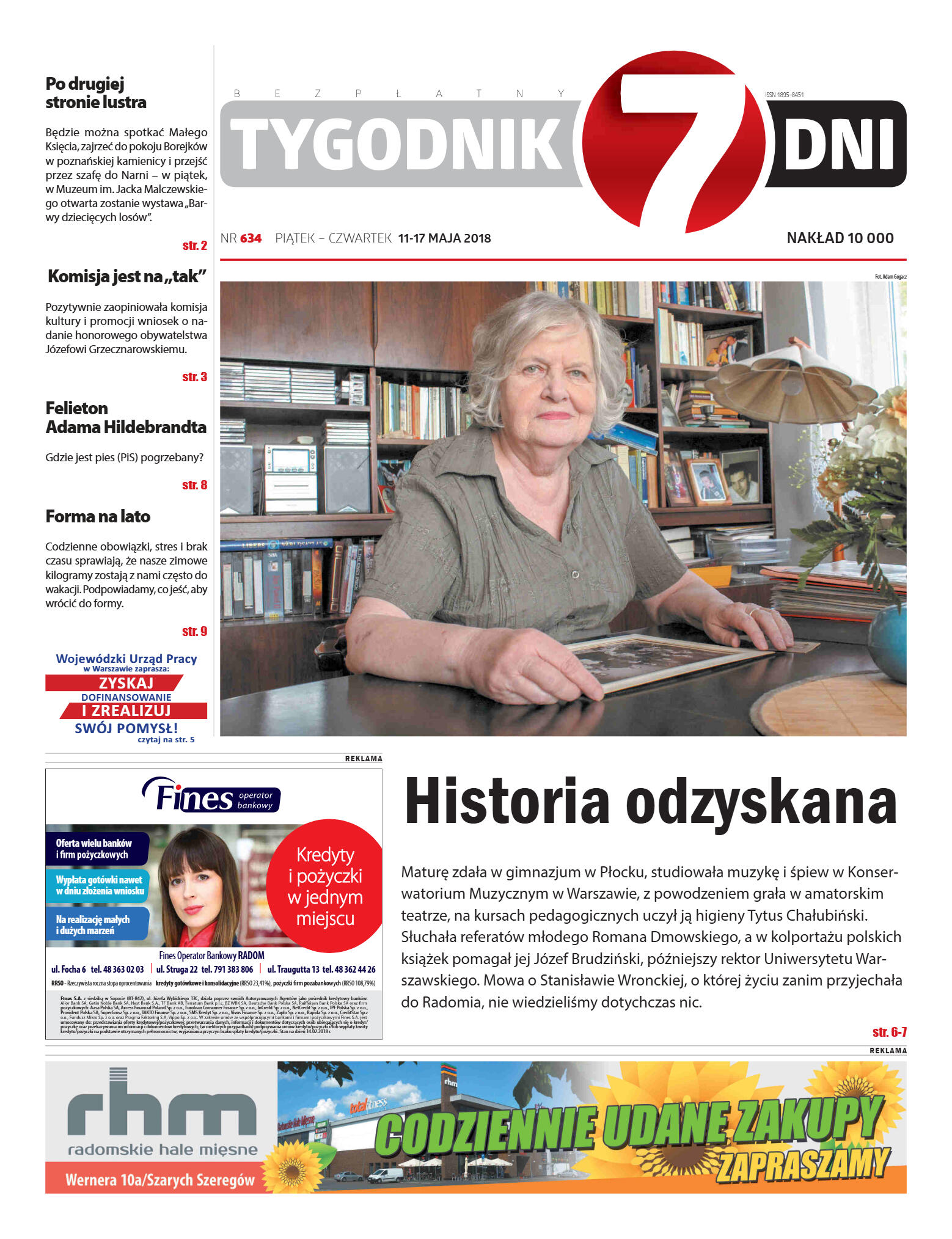 Tygodnik "7 Dni" nr 634 z dn. 11.05.2018 - strona 1