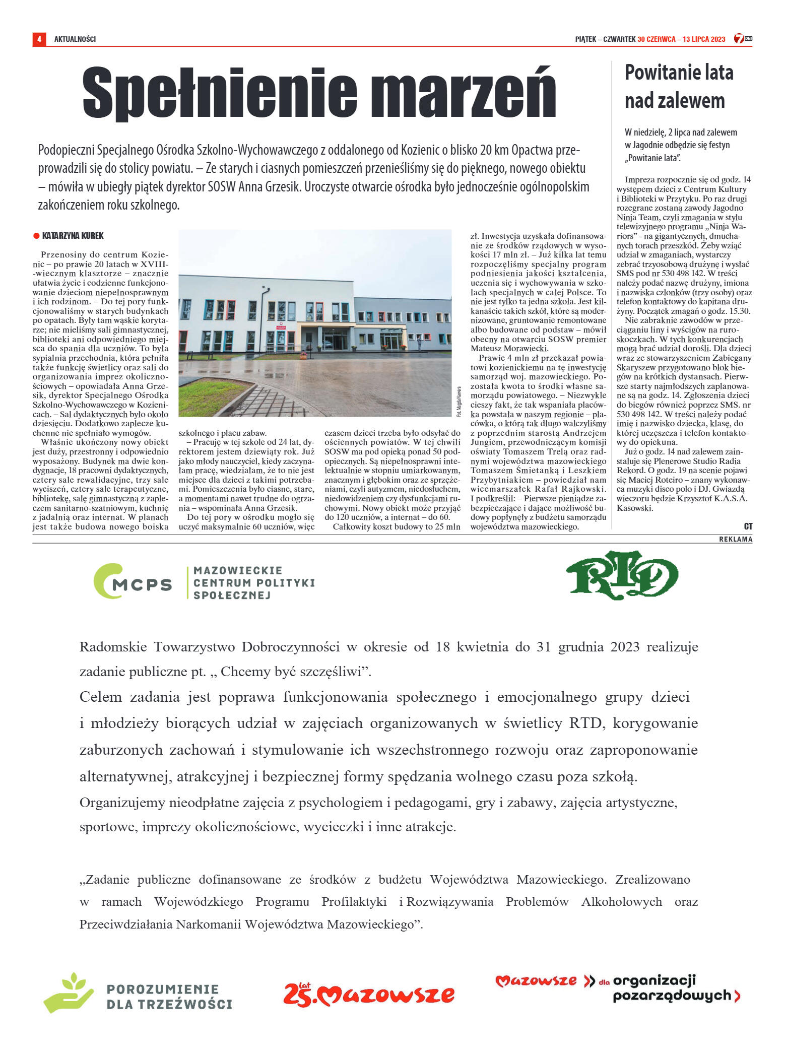 Tygodnik "7 Dni" nr 868 z dn. 30.06.2023 r. - strona 4