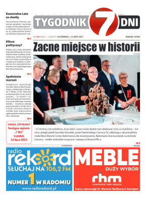 Tygodnik "7 Dni" nr 868 z dn. 30.06.2023 r. - strona 1