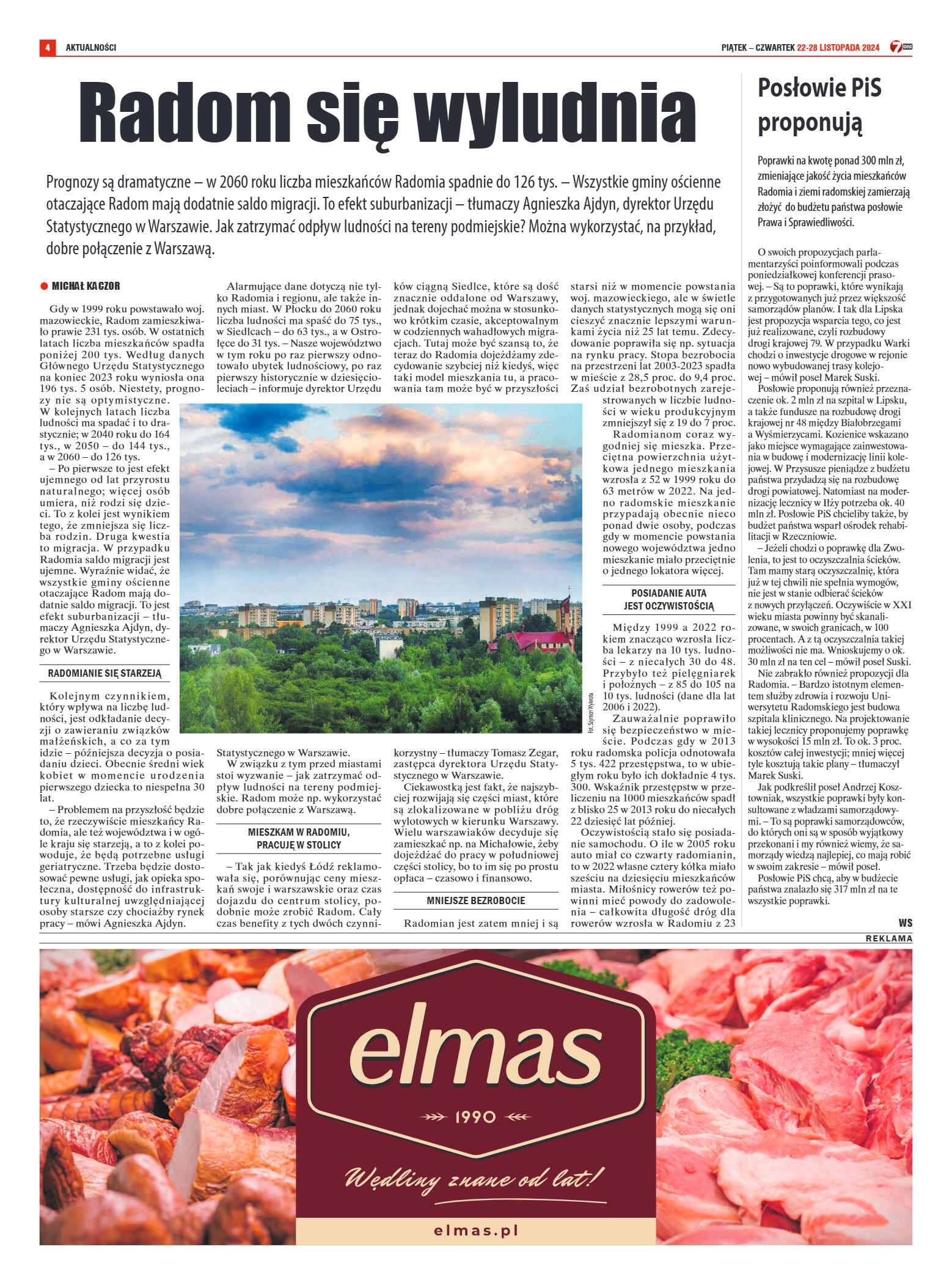 Tygodnik "7 Dni" nr 931 z dn. 22.11.2024 r. - strona 4