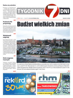 Tygodnik "7 Dni" nr 931 z dn. 22.11.2024 r. - strona 1