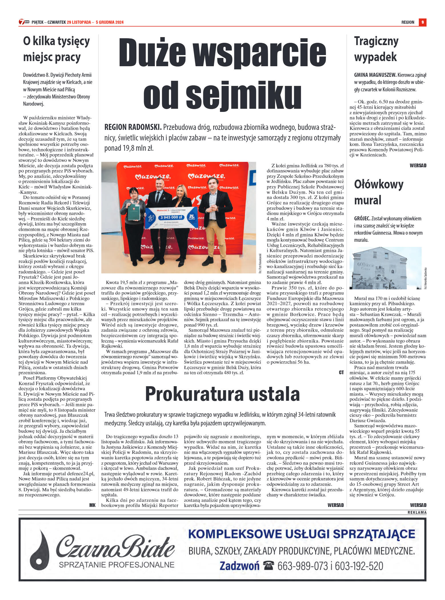 Tygodnik "7 Dni" nr 932 z dn. 29.11.2024 r. - strona 9