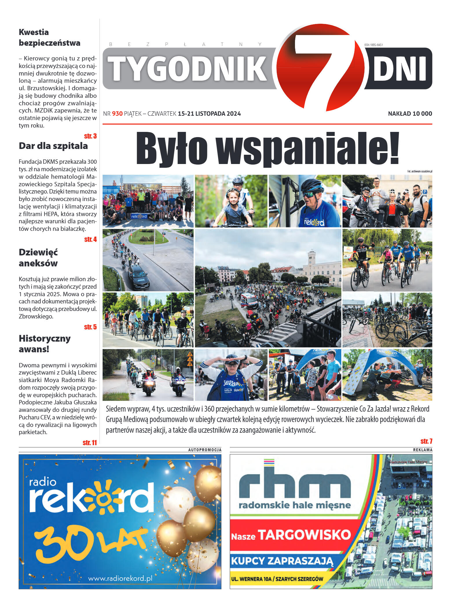 Tygodnik "7 Dni" nr 930 z dn. 15.11.2024 r. - strona 1