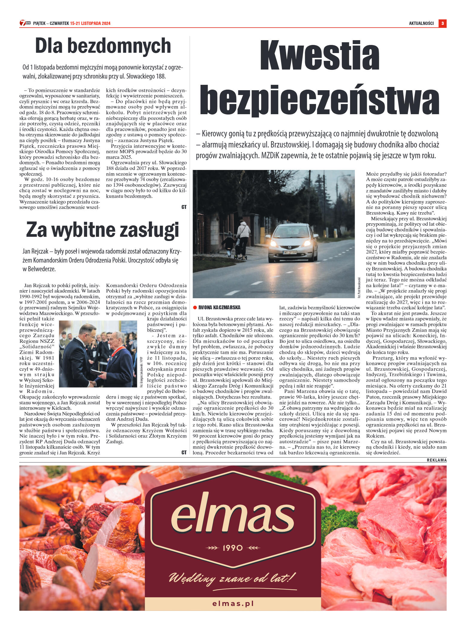 Tygodnik "7 Dni" nr 930 z dn. 15.11.2024 r. - strona 3