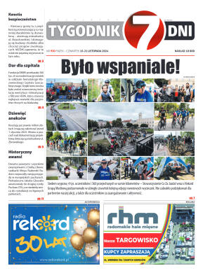 Tygodnik "7 Dni" nr 930 z dn. 15.11.2024 r. - strona 1