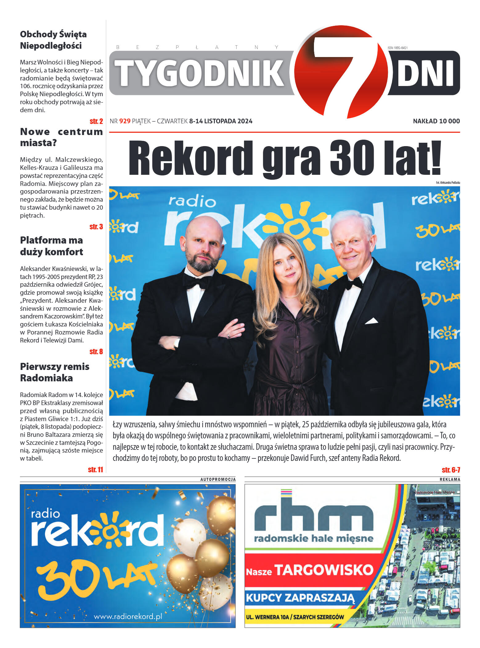 Tygodnik "7 Dni" nr 929 z dn. 8.11.2024 r. - strona 1