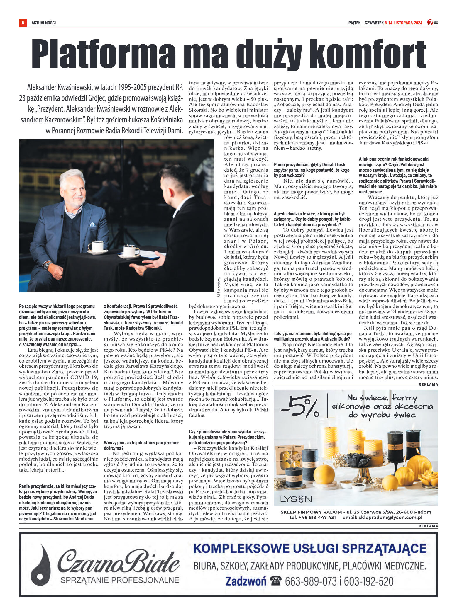 Tygodnik "7 Dni" nr 929 z dn. 8.11.2024 r. - strona 8