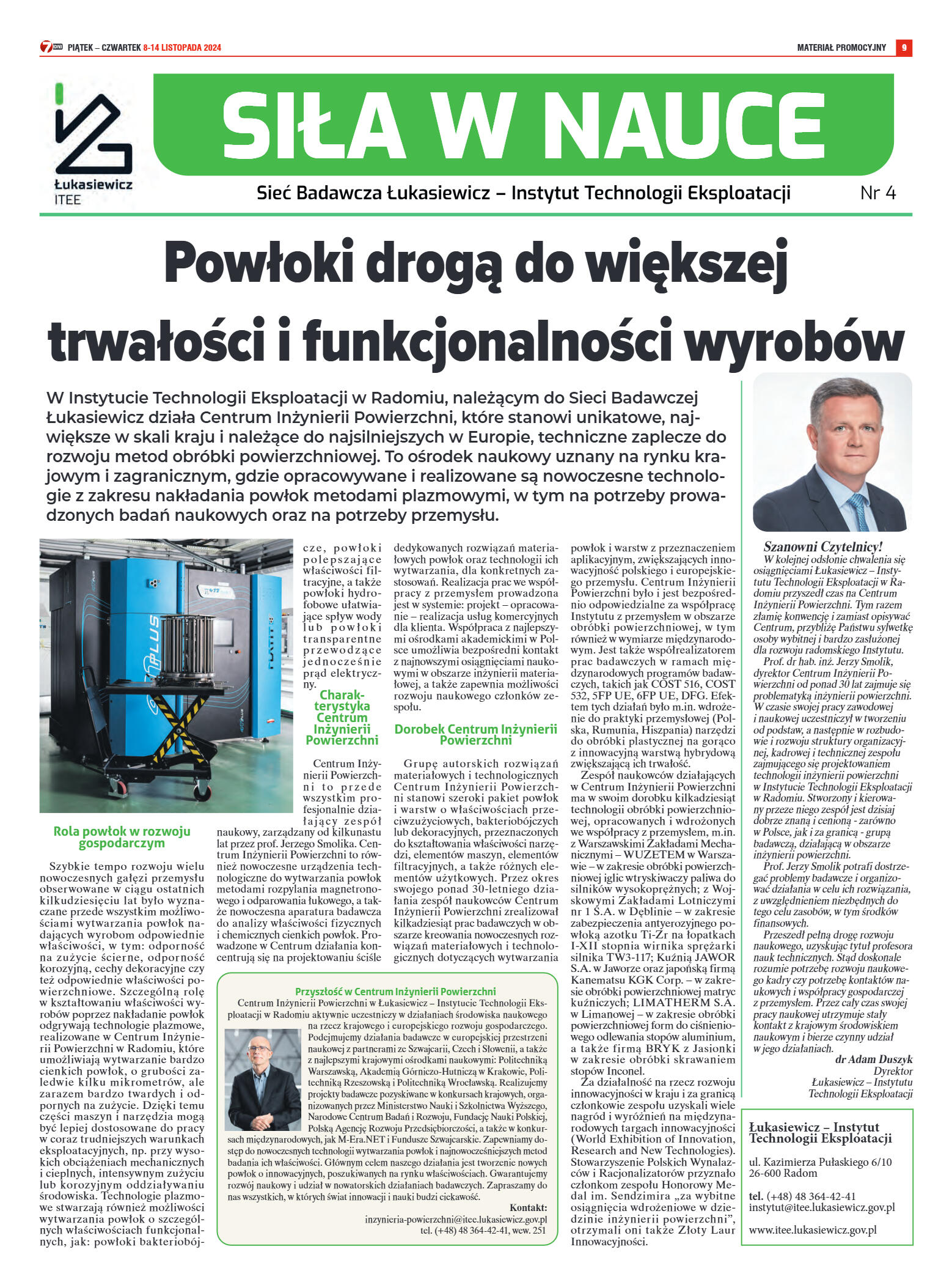 Tygodnik "7 Dni" nr 929 z dn. 8.11.2024 r. - strona 9