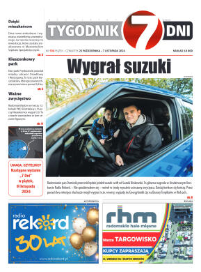 Tygodnik "7 Dni" nr 928 z dn. 25.10.2024 r. - strona 1