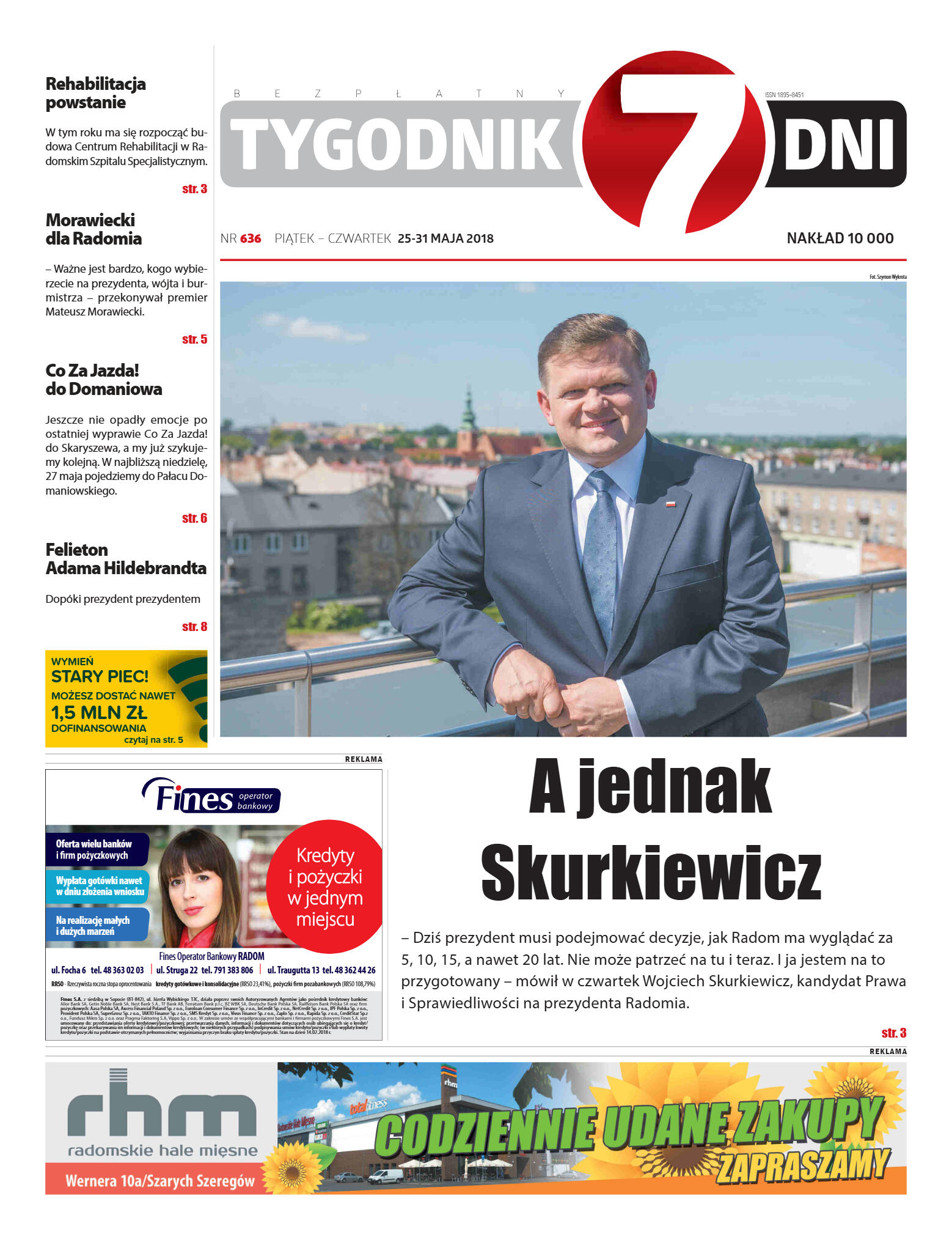 Tygodnik "7 Dni" nr 636 z dn. 25.05.2018 - strona 1