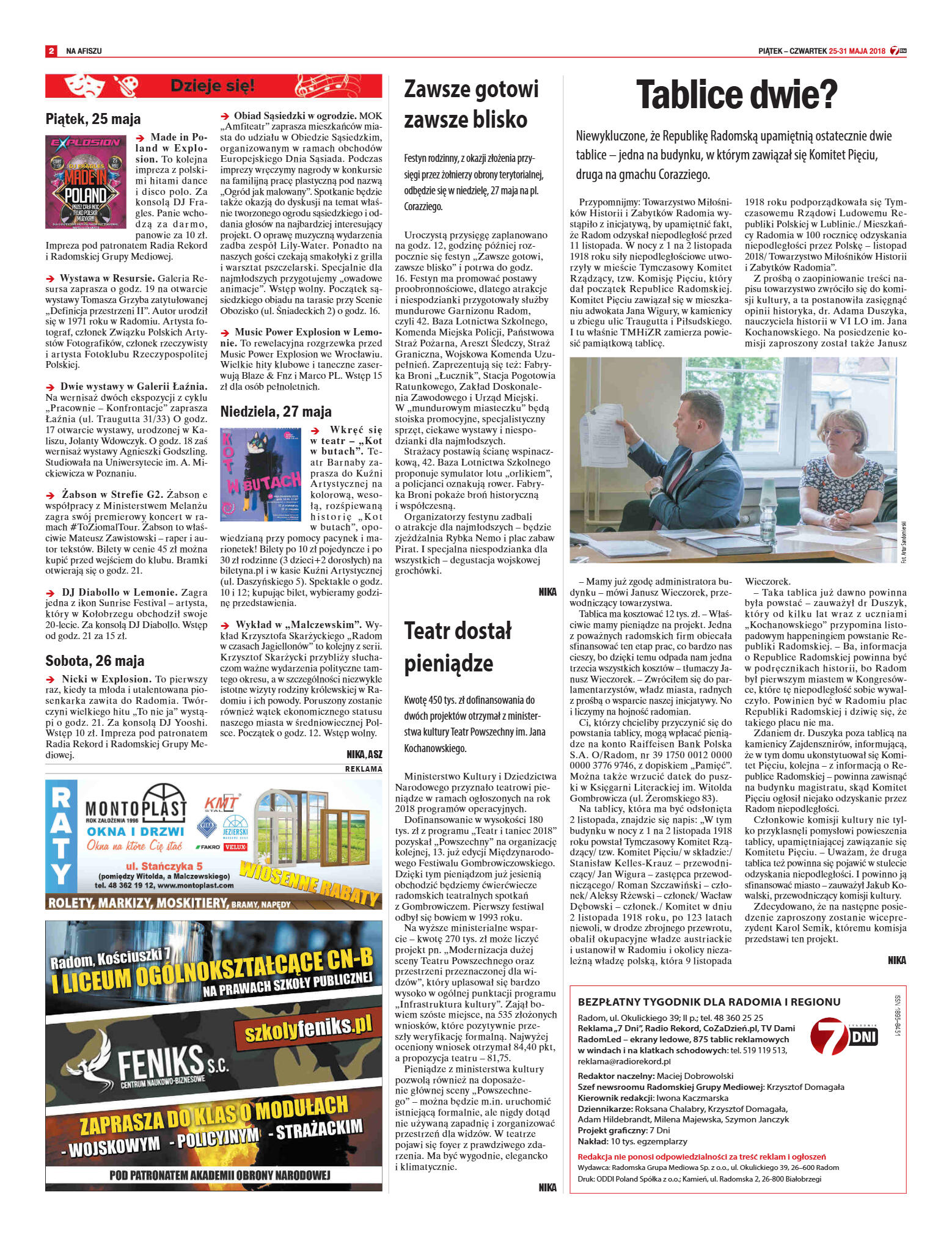 Tygodnik "7 Dni" nr 636 z dn. 25.05.2018 - strona 2