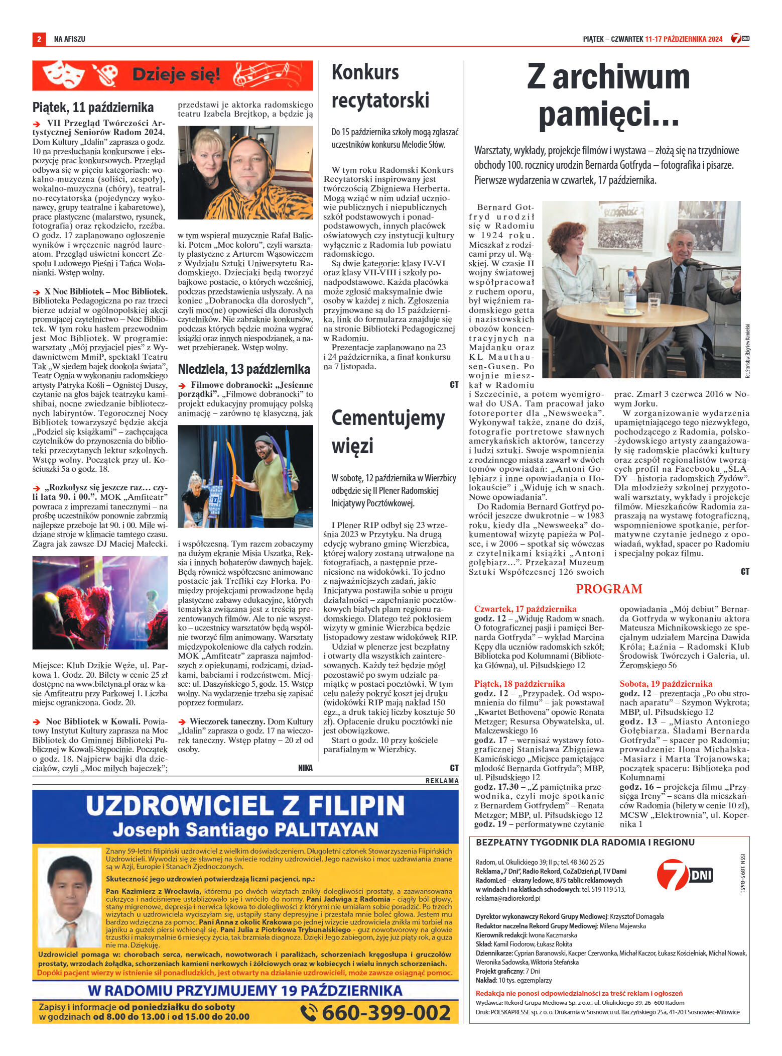 Tygodnik "7 Dni" nr 926 z dn. 11.10.2024 r. - strona 2