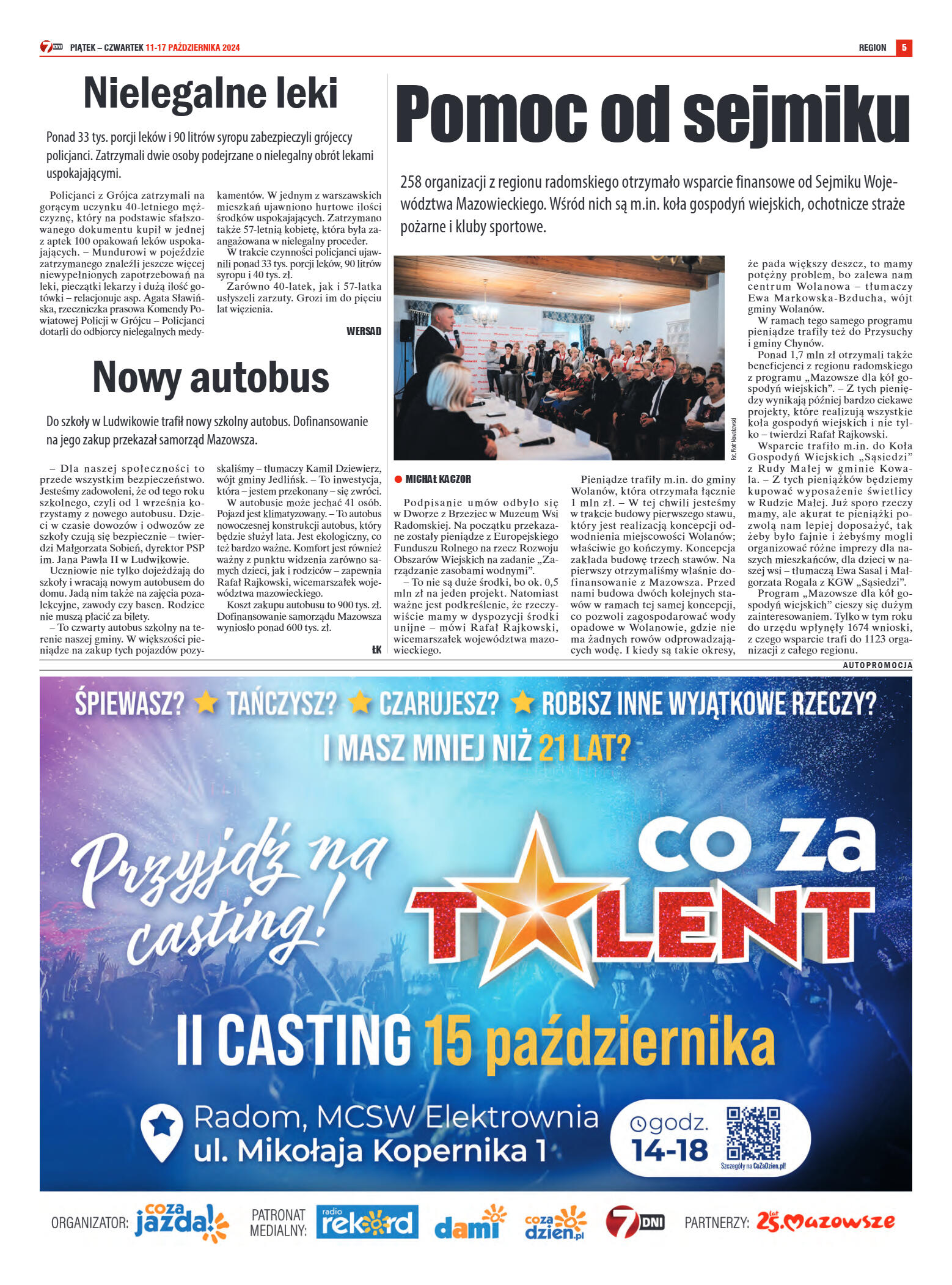 Tygodnik "7 Dni" nr 926 z dn. 11.10.2024 r. - strona 5