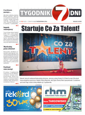 Tygodnik "7 Dni" nr 926 z dn. 11.10.2024 r. - strona 1