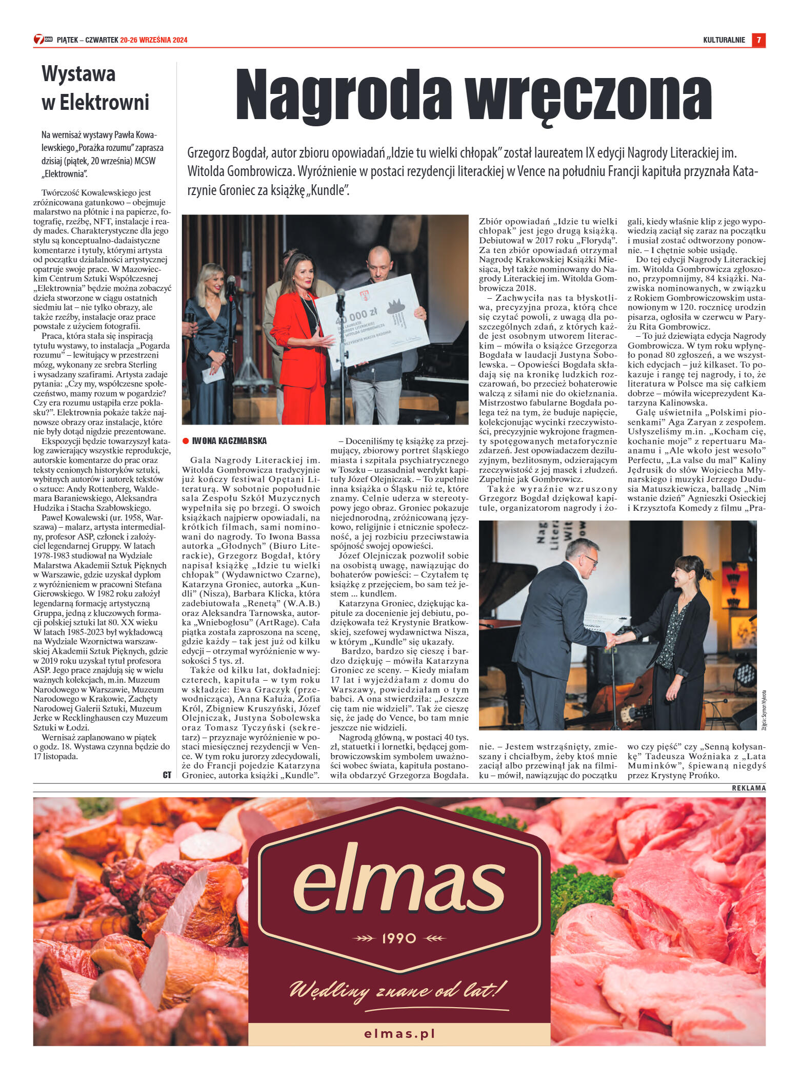 Tygodnik "7 Dni" nr 923 z dn. 20.09.2024 r. - strona 7