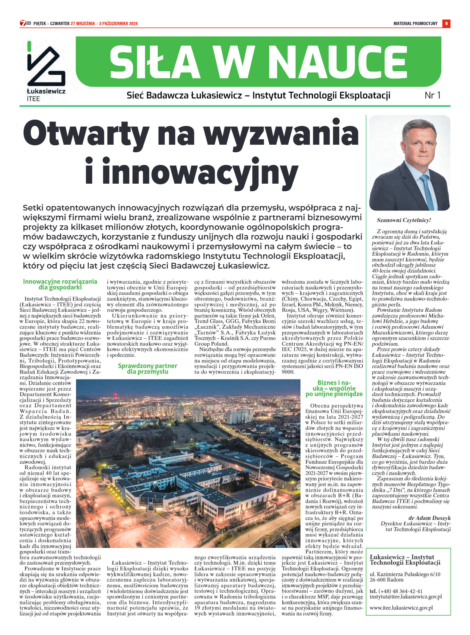 Tygodnik "7 Dni" nr 924 z dn. 27.09.2024 r. - strona 9