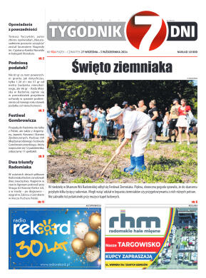 Tygodnik "7 Dni" nr 924 z dn. 27.09.2024 r. - strona 1