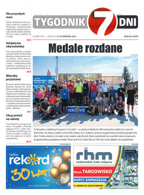 Tygodnik "7 Dni" nr 922 z dn. 13.09.2024 r. - strona 1