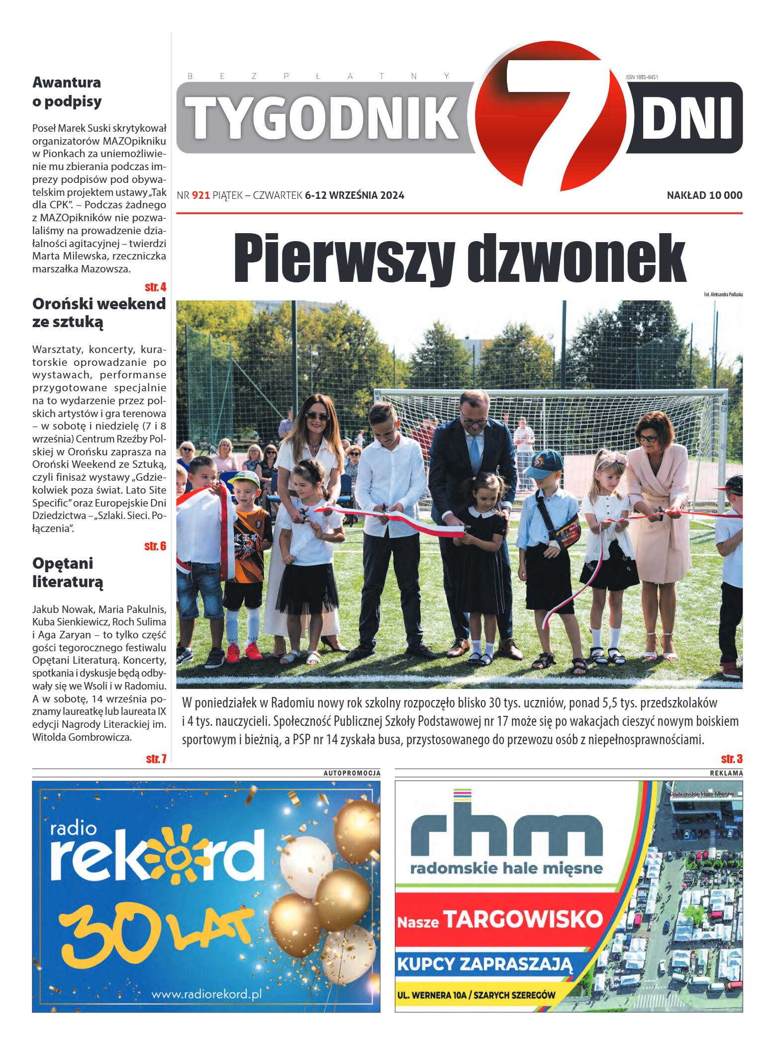 Tygodnik "7 Dni" nr 921 z dn. 06.09.2024 r. - strona 1