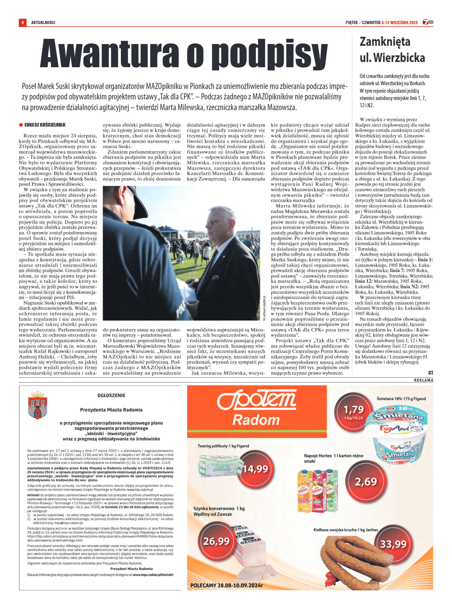 Tygodnik "7 Dni" nr 921 z dn. 06.09.2024 r. - strona 4