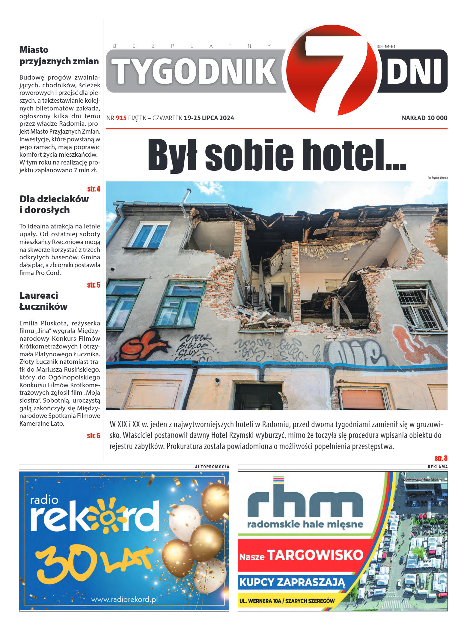 Tygodnik "7 Dni" nr 915 z dn. 19.07.2024 r. - strona 1