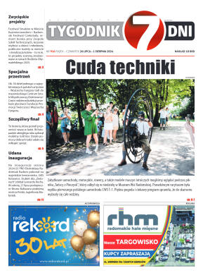 Tygodnik "7 Dni" nr 916 z dn. 26.07.2024 r. - strona 1