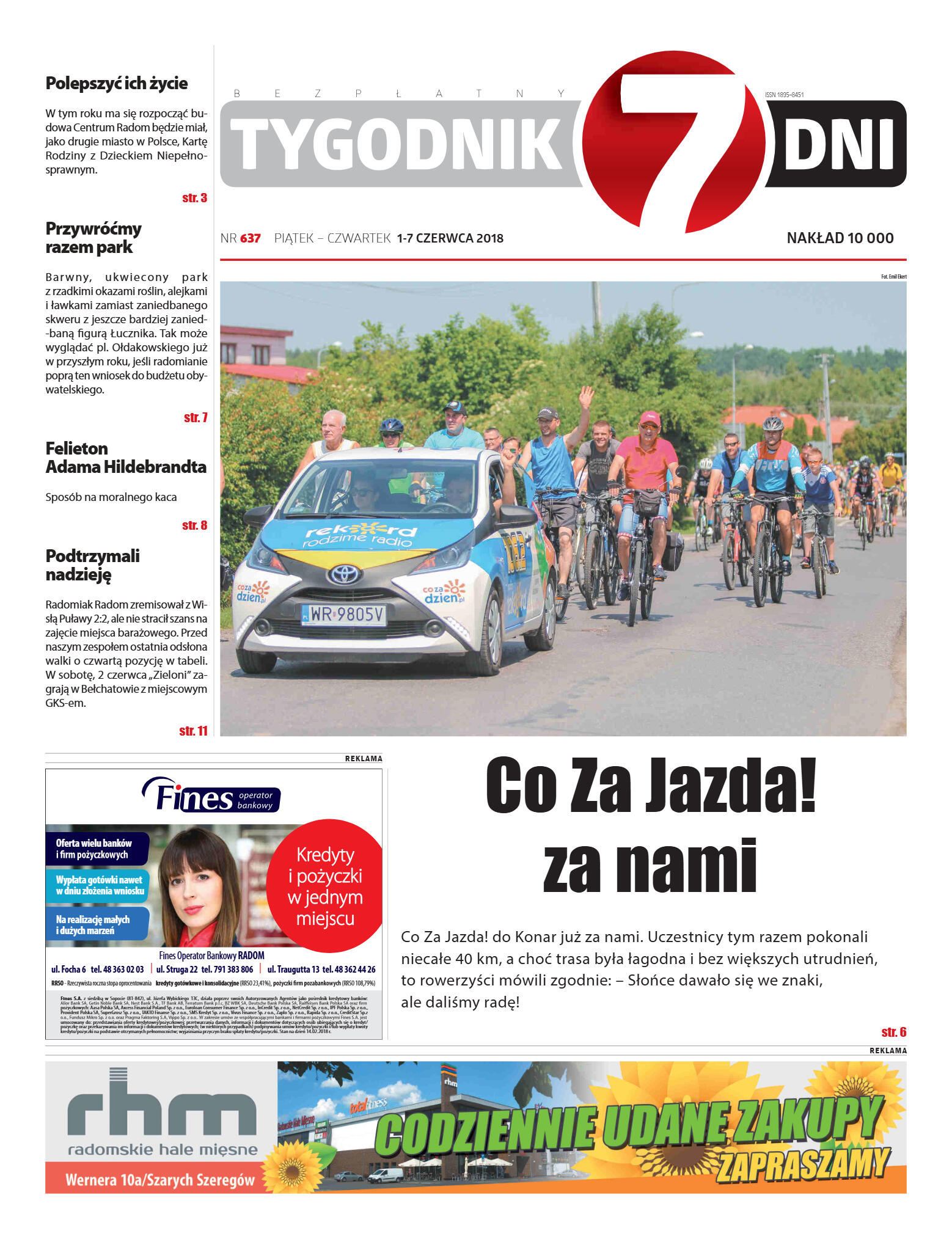 Tygodnik "7 Dni" nr 637 z dn. 1.06.2018 - strona 1