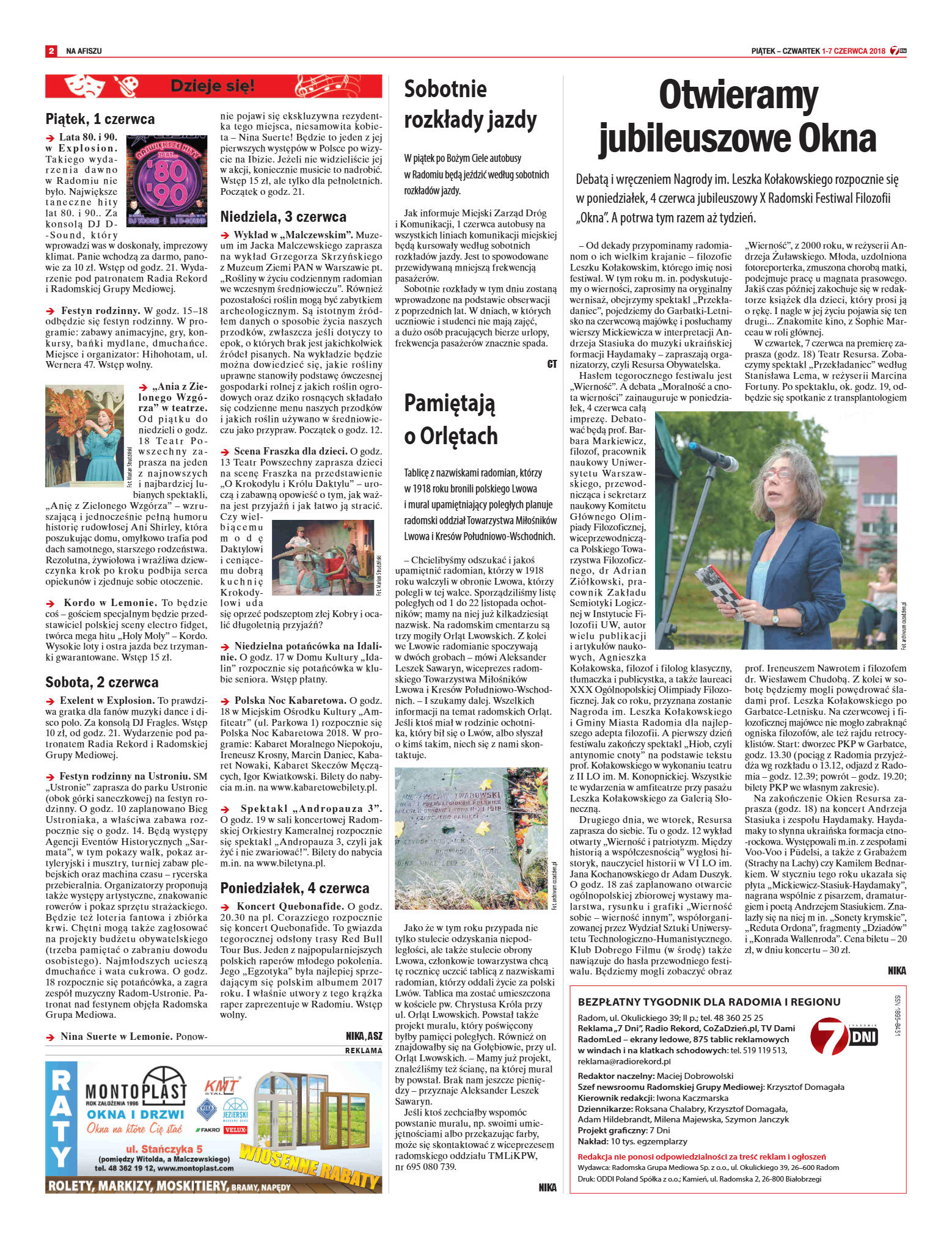 Tygodnik "7 Dni" nr 637 z dn. 1.06.2018 - strona 2