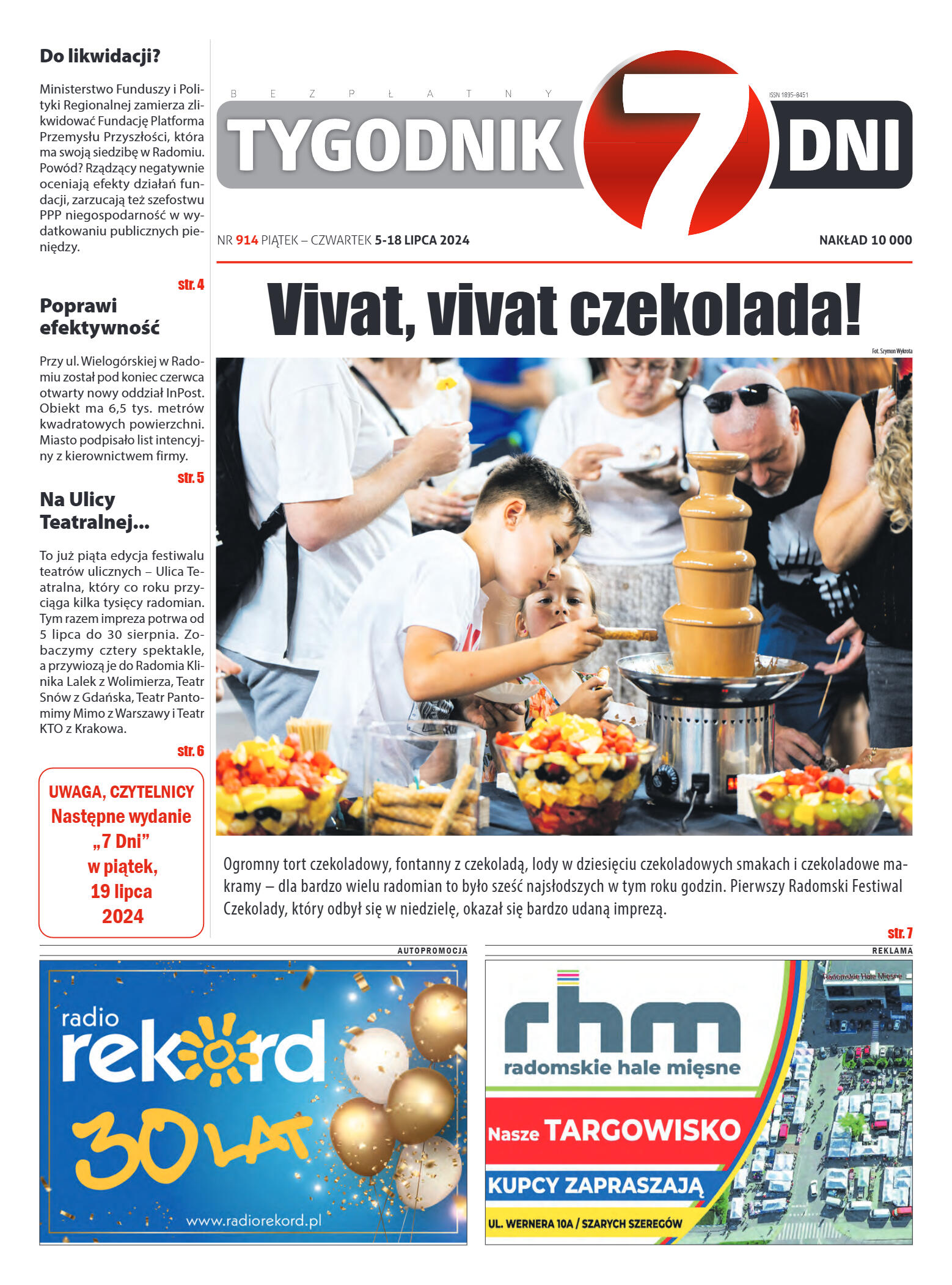 Tygodnik "7 Dni" nr 914 z dn. 5.07.2024 r. - strona 1