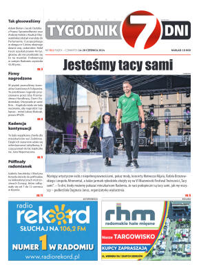 Tygodnik "7 Dni" nr 911 z dn. 14.06.2024 r. - strona 1