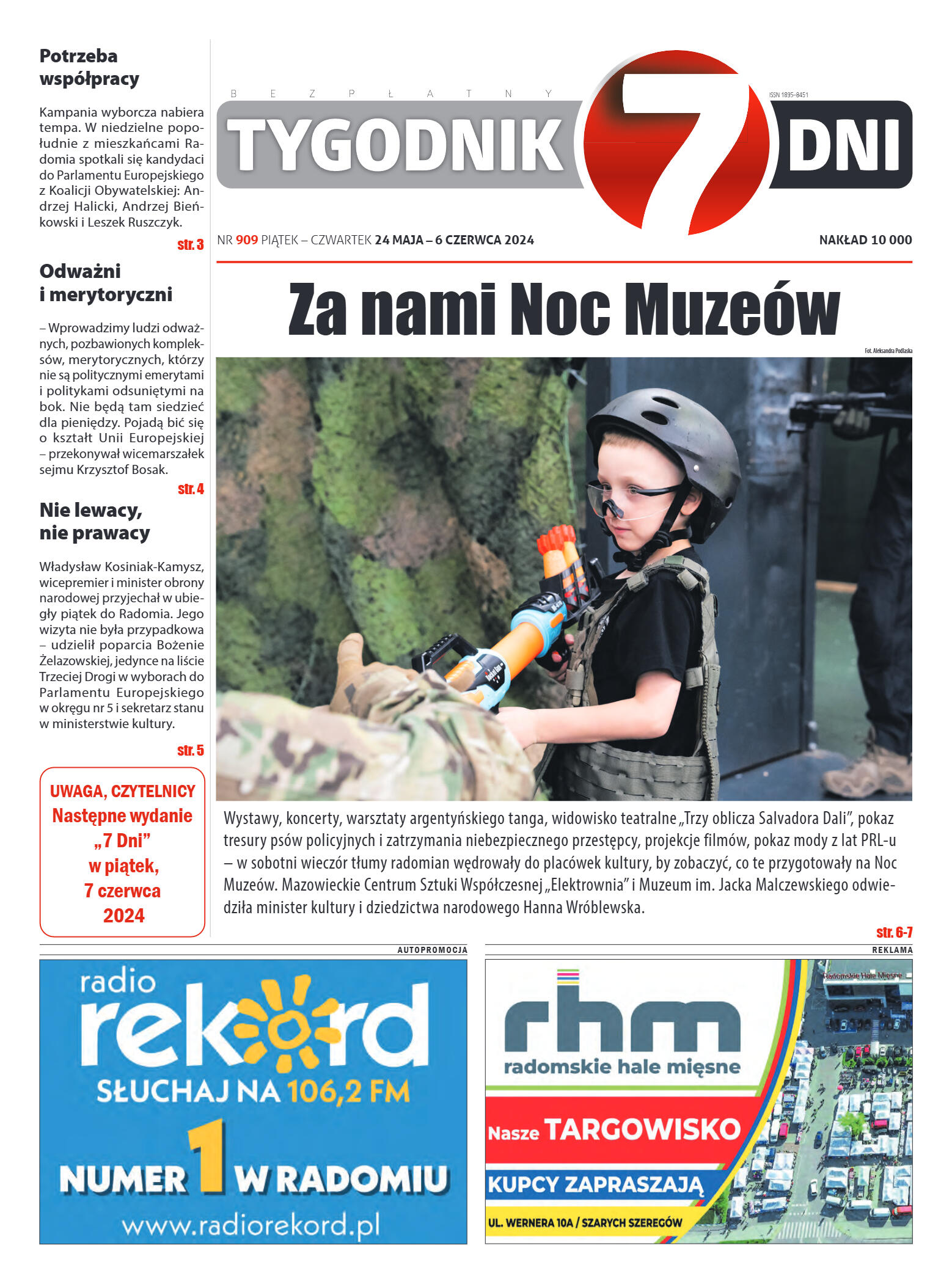 Tygodnik "7 Dni" nr 909 z dn. 24.05.2024 r. - strona 1
