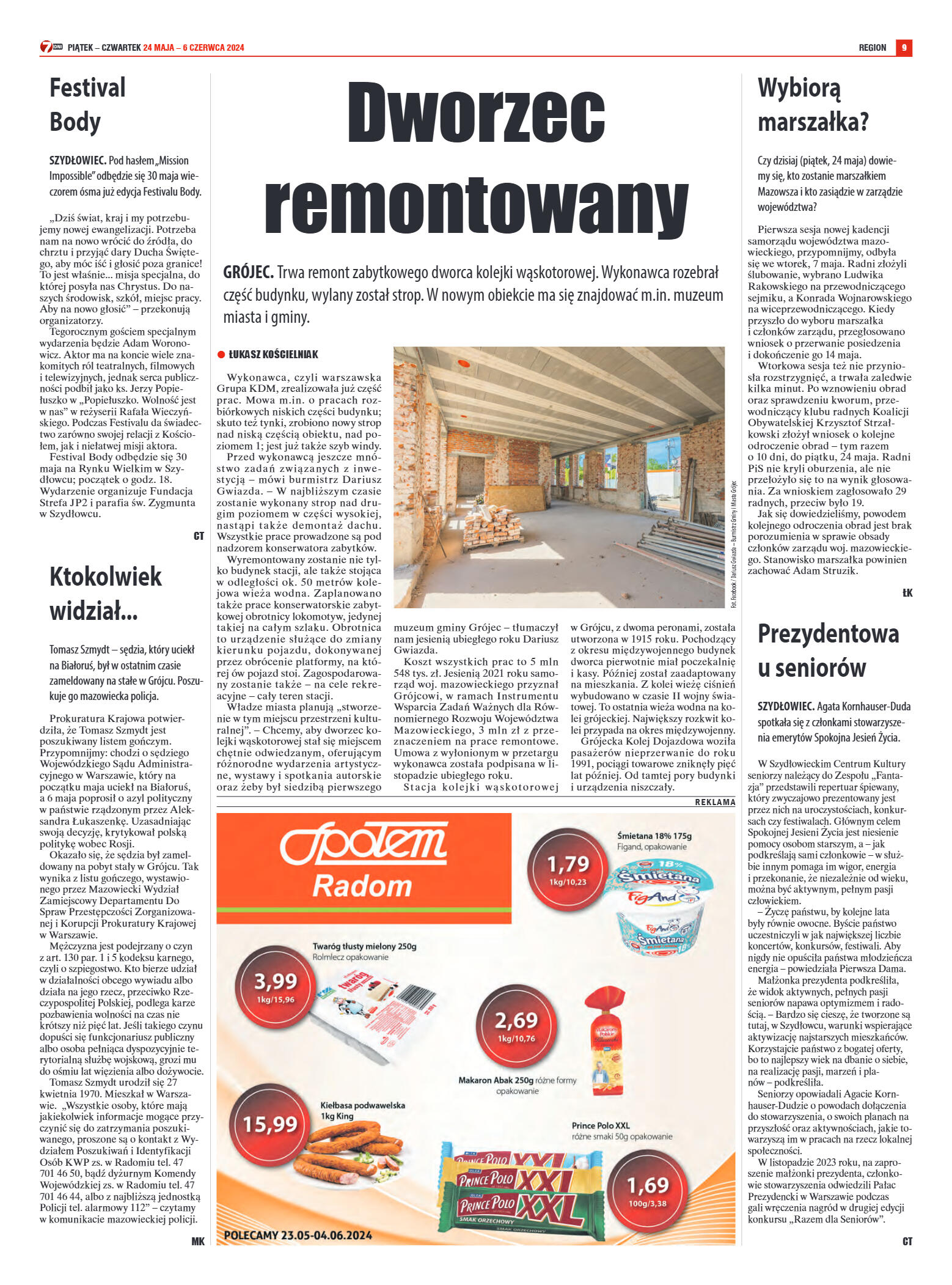 Tygodnik "7 Dni" nr 909 z dn. 24.05.2024 r. - strona 9