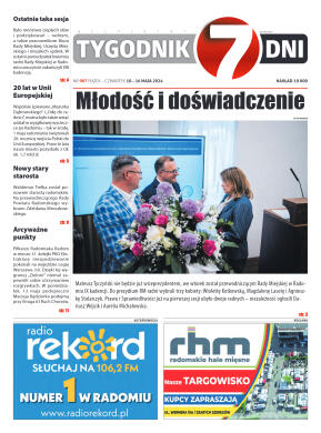 Tygodnik "7 Dni" nr 907 z dn. 10.05.2024 r. - strona 1