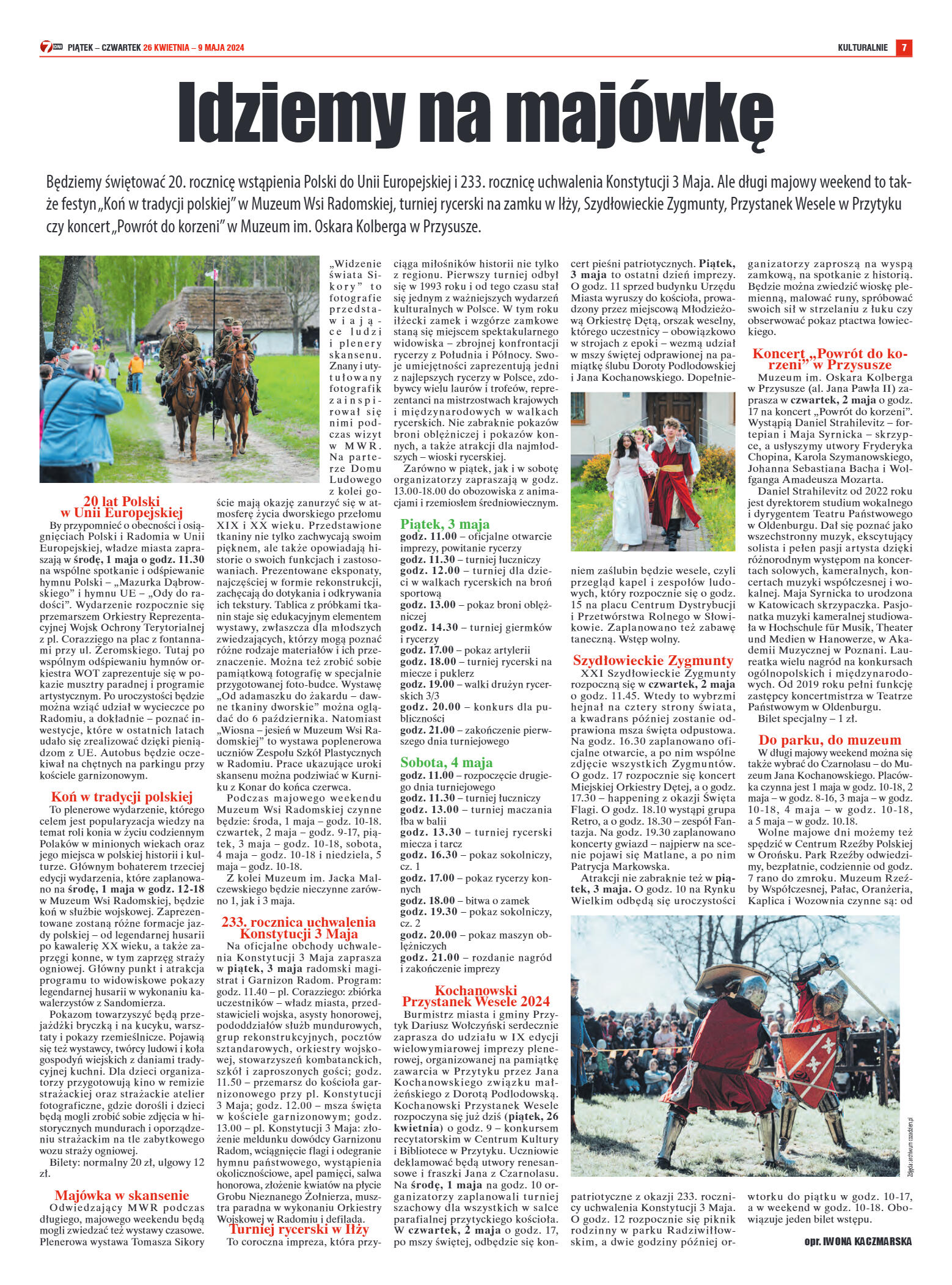 Tygodnik "7 Dni" nr 906 z dn. 26.04.2024 r. - strona 7