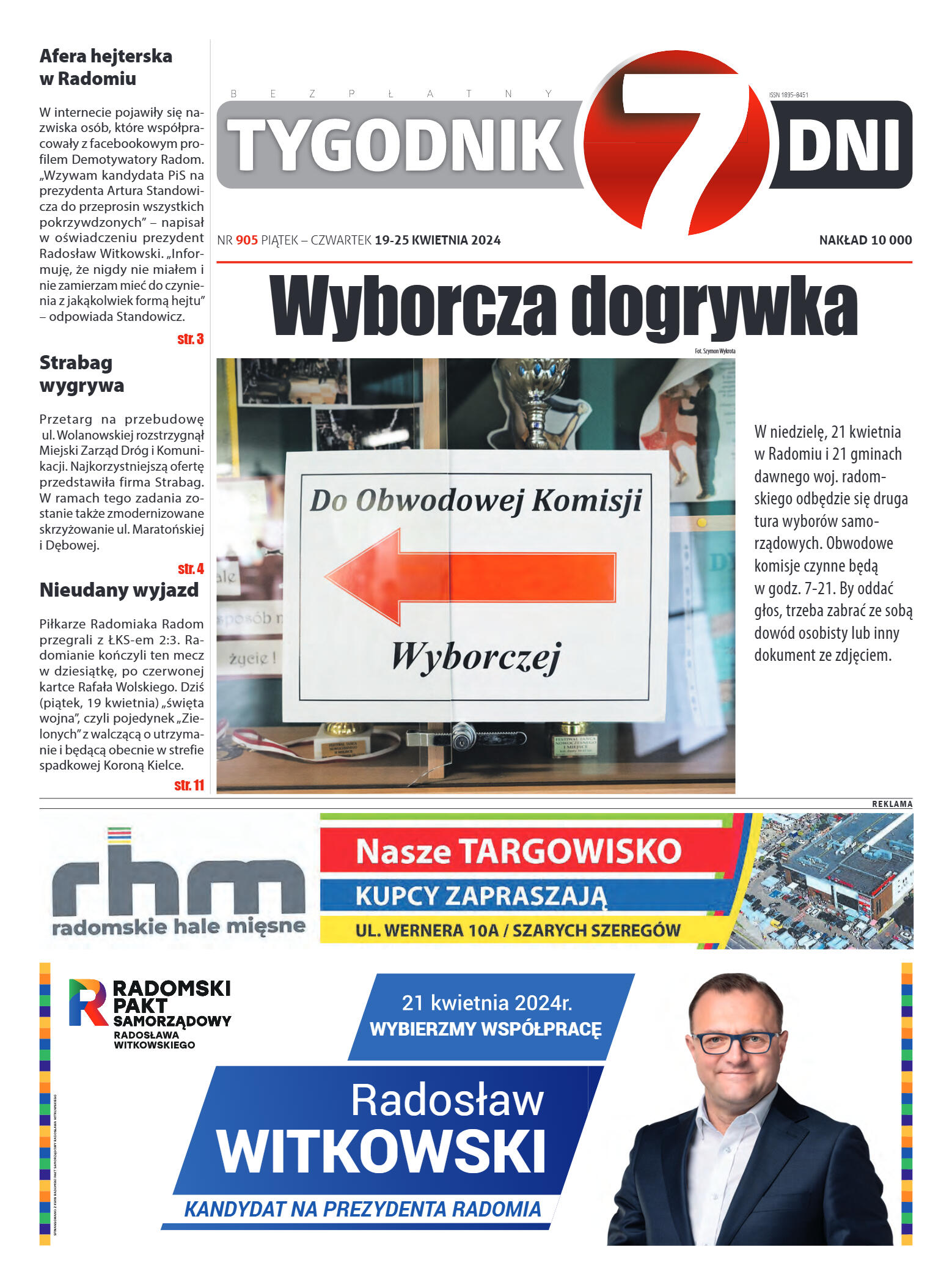 Tygodnik "7 Dni" nr 905 z dn. 19.04.2024 r. - strona 1
