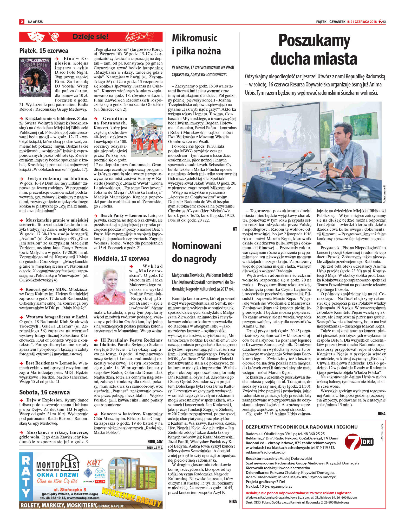 Tygodnik "7 Dni" nr 639 z dn. 15.06.2018 - strona 2