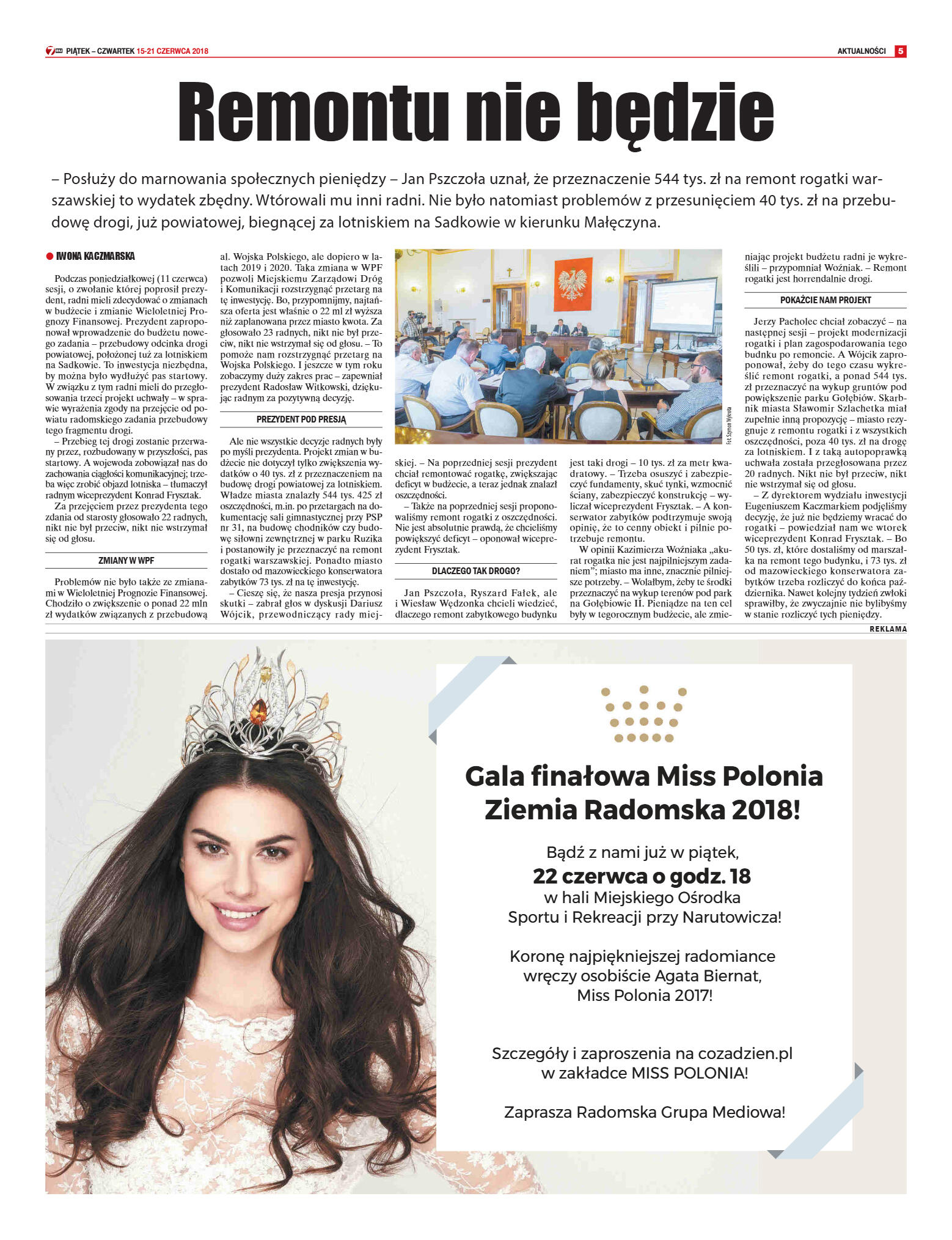 Tygodnik "7 Dni" nr 639 z dn. 15.06.2018 - strona 5