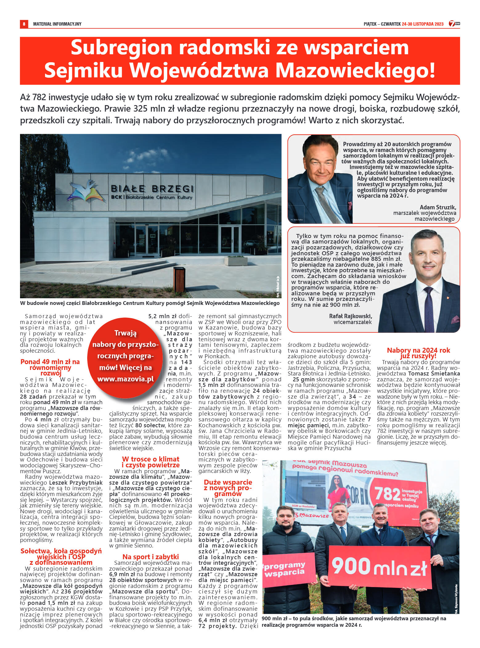 Tygodnik "7 Dni" nr 886 z dn. 24.11.2023 r. - strona 12