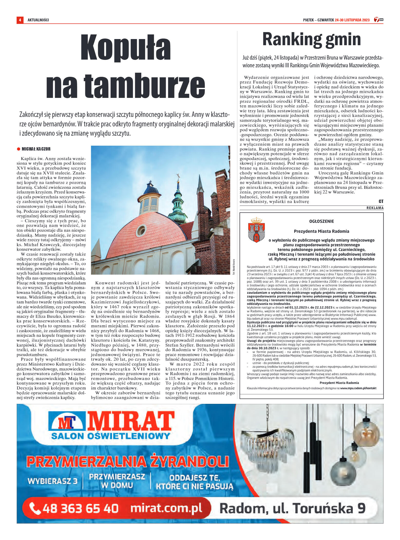 Tygodnik "7 Dni" nr 886 z dn. 24.11.2023 r. - strona 4