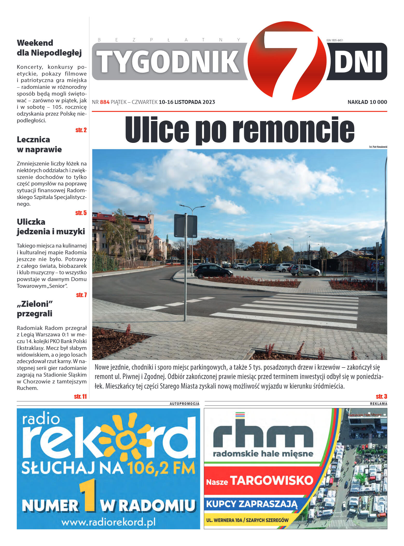 Tygodnik "7 Dni" nr 884 z dn. 10.11.2023 r. - strona 1