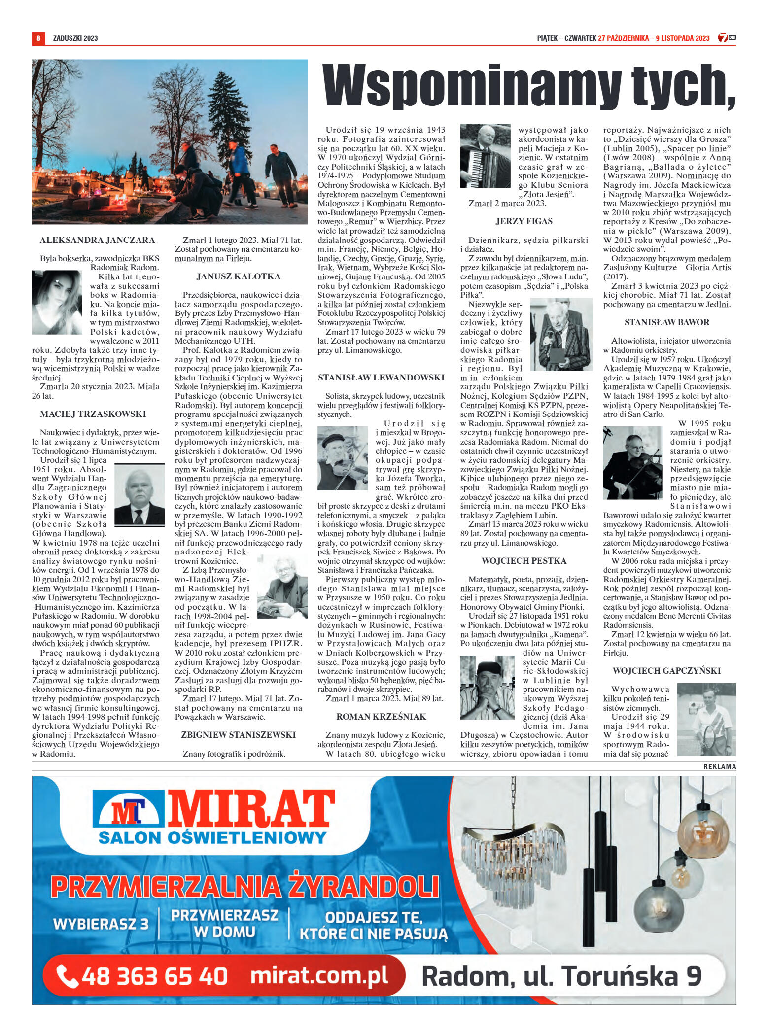 Tygodnik "7 Dni" nr 883 z dn. 27.10.2023 r. - strona 16