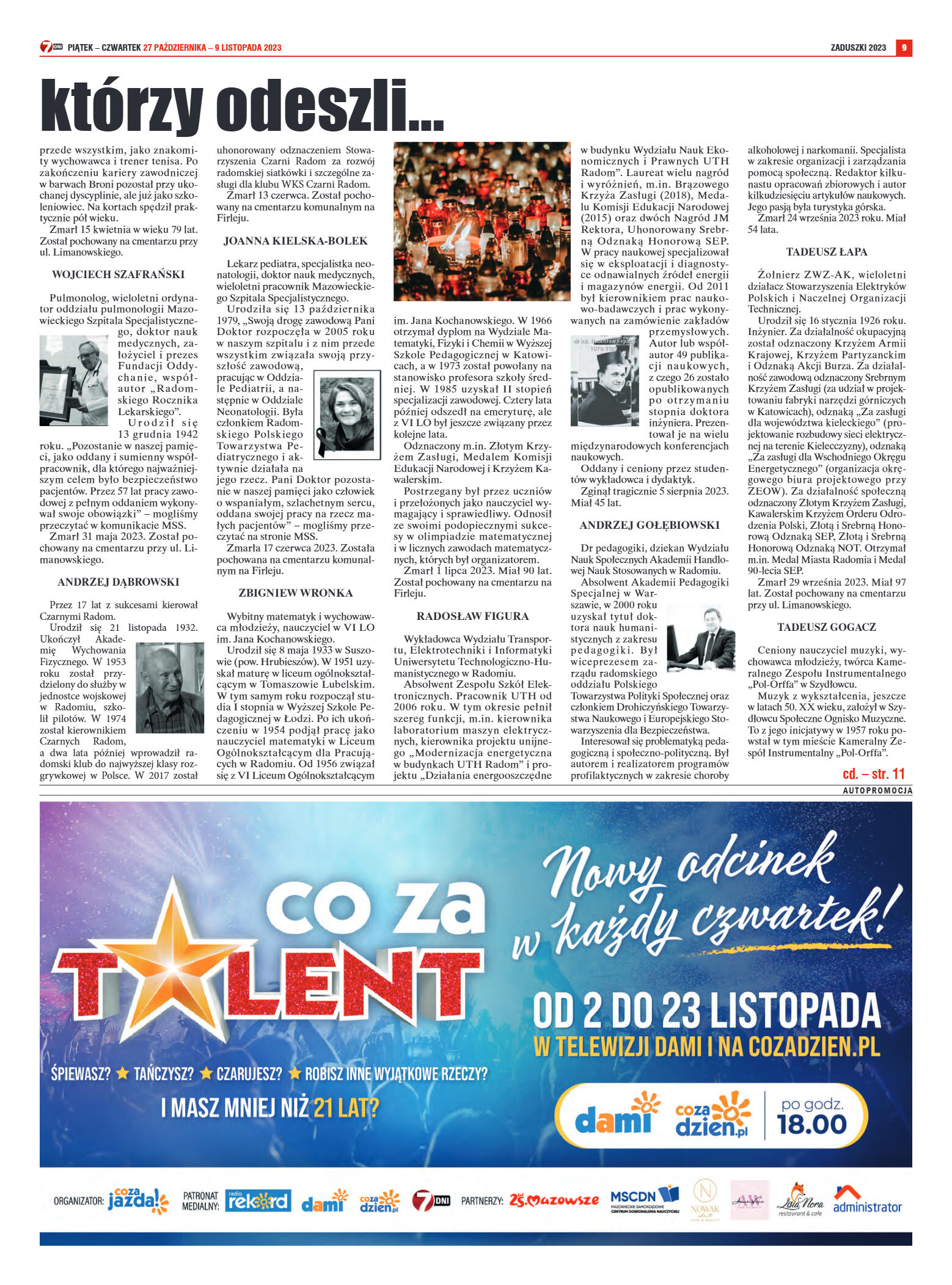 Tygodnik "7 Dni" nr 883 z dn. 27.10.2023 r. - strona 17