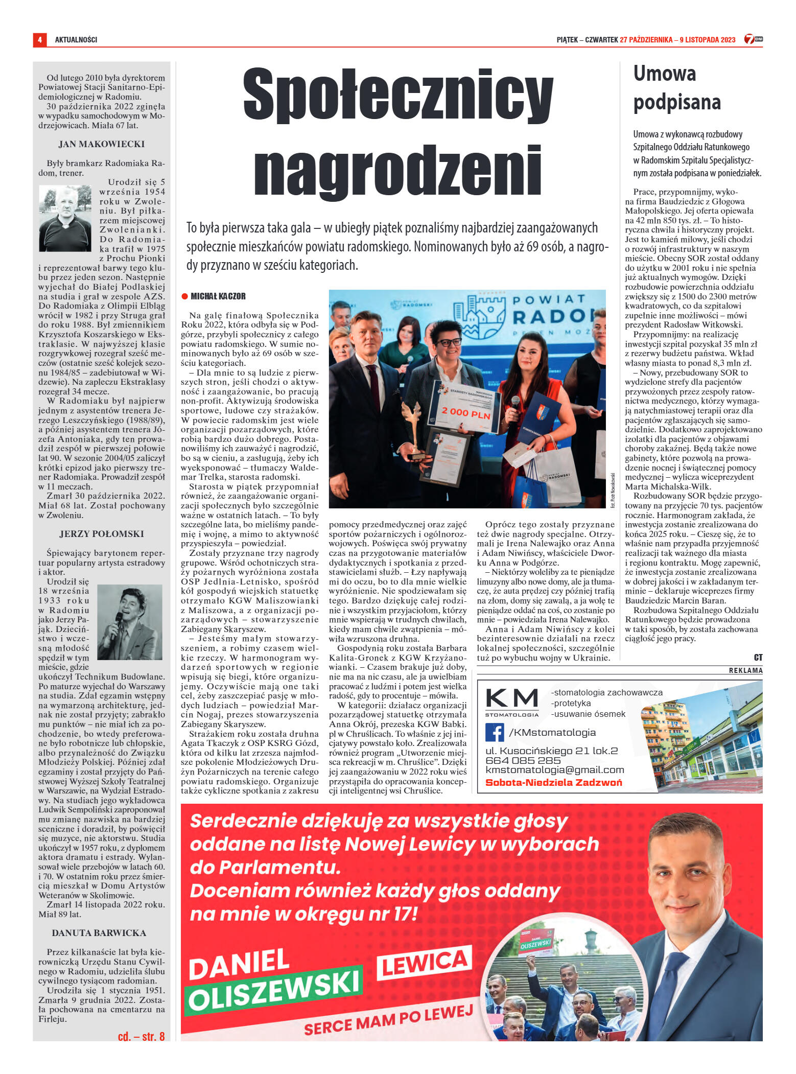 Tygodnik "7 Dni" nr 883 z dn. 27.10.2023 r. - strona 4