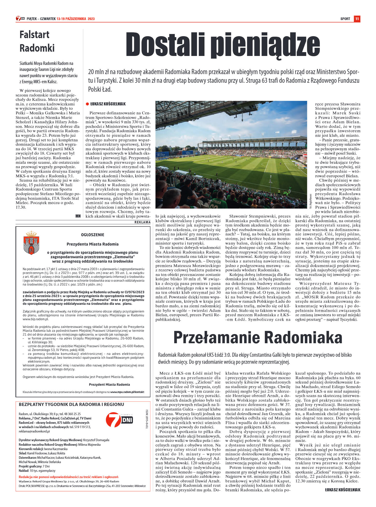 Tygodnik "7 Dni" nr 881 z dn. 13.10.2023 r. - strona 19