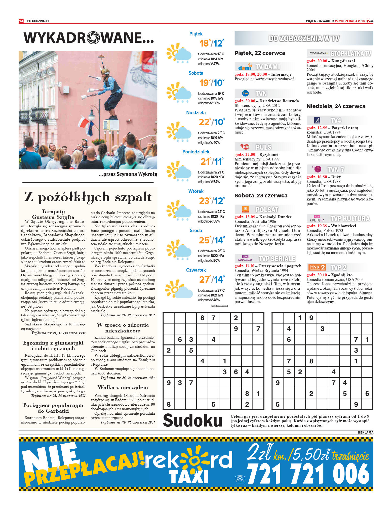 Tygodnik "7 Dni" nr 640 z dn. 22.06.2018 - strona 14