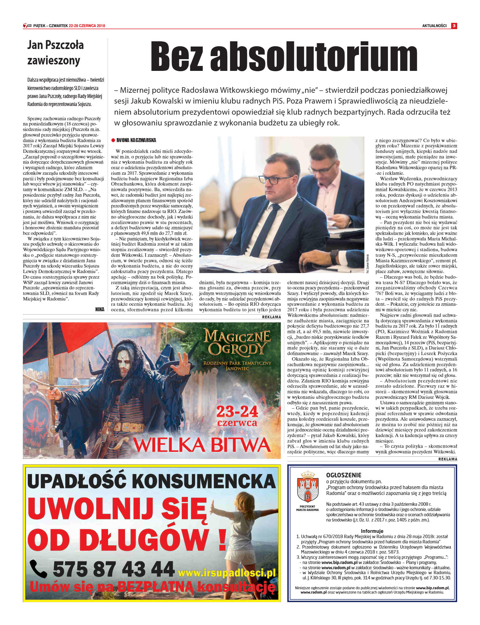 Tygodnik "7 Dni" nr 640 z dn. 22.06.2018 - strona 3