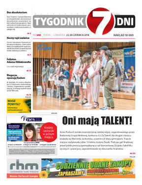 Tygodnik "7 Dni" nr 640 z dn. 22.06.2018 - strona 1